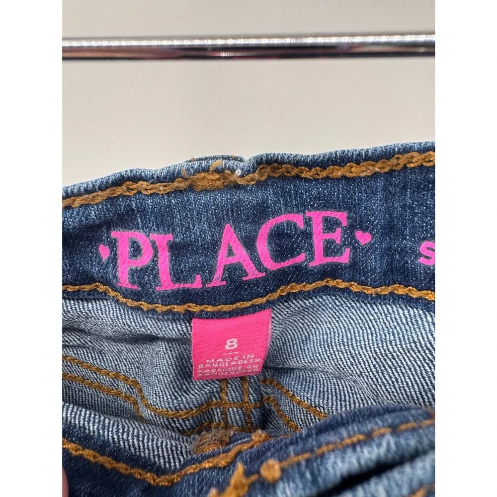 The Children's Place Bootcut Jeans Girls 8 Blue Denim Preppy Summer Casual